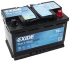 Аккумулятор EXIDE Start-Stop AGM EK700 70Ah 760А обратная полярность Евро L3